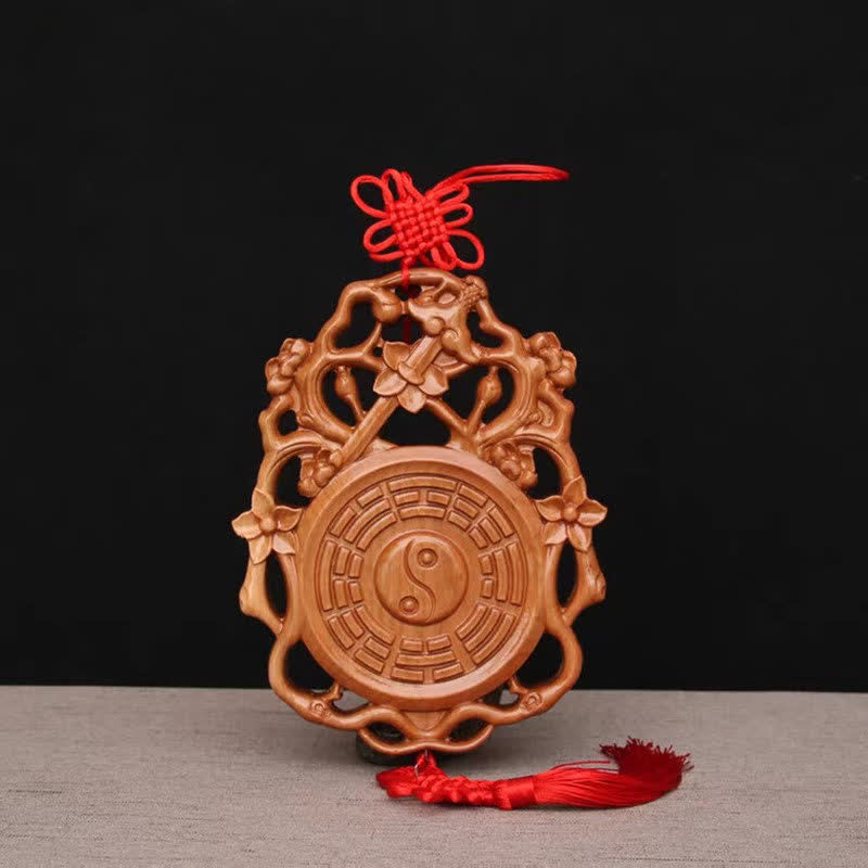 Mapa Feng Shui Bagua Peach Wood, chińska mapa równowagi energetycznej węzłów - 18*13,6 cm - image 0
