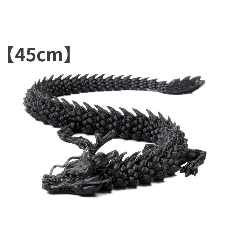 Buddha Stones Feng Shui Smok Świecący 3D Drukowany Smok Szczęście Sukces Dekoracja Domu - Czarny Smok 45cm - image 9