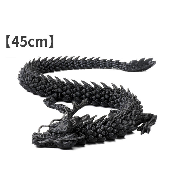 Buddha Stones Feng Shui Smok Świecący 3D Drukowany Smok Szczęście Sukces Dekoracja Domu - Czarny Smok 45cm - image 9