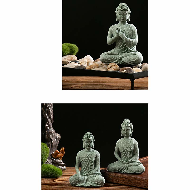 Buddha Stones Tybetańska Medytacja Kontemplacja Budda Spokój Współczucie Statua Figurka Dekoracja