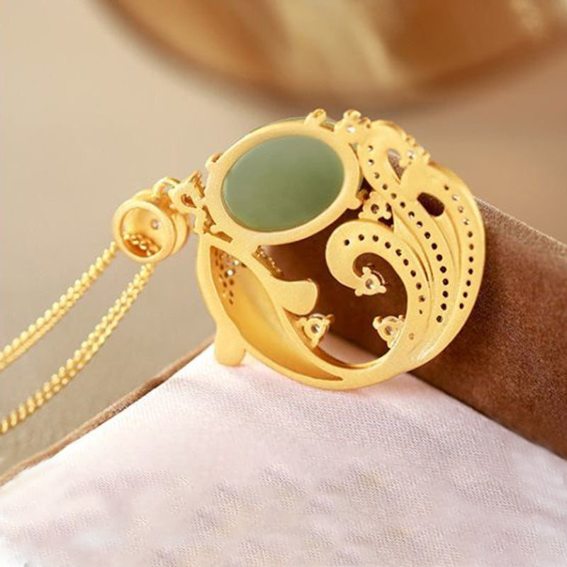 Buddha Stones Cyan Jade Koi Fish Healing Calm Naszyjnik Wisiorek - image 10