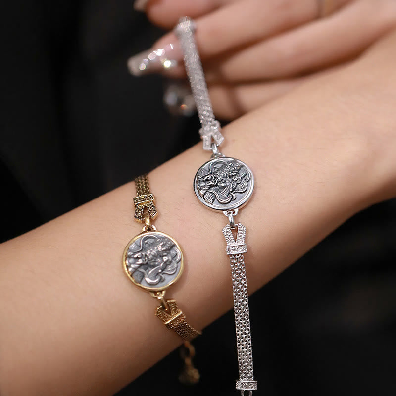Buddha Stones Tybetańskie 925 Srebro Sterling Zakiram Bogini Bogactwa Błogosławieństwo Ochrona Bransoletka