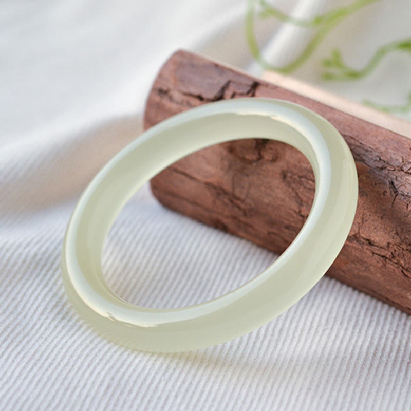 Buddha Stones Naturalne Afganistan Jade Obfitość Bransoletka Mankiet Bangle