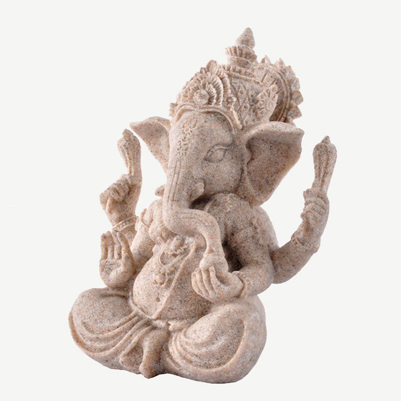 Buddha Stones Ganesh Ganpati Posąg Słonia Bogactwo Błogosławieństwo Dekoracja Domu - image 5