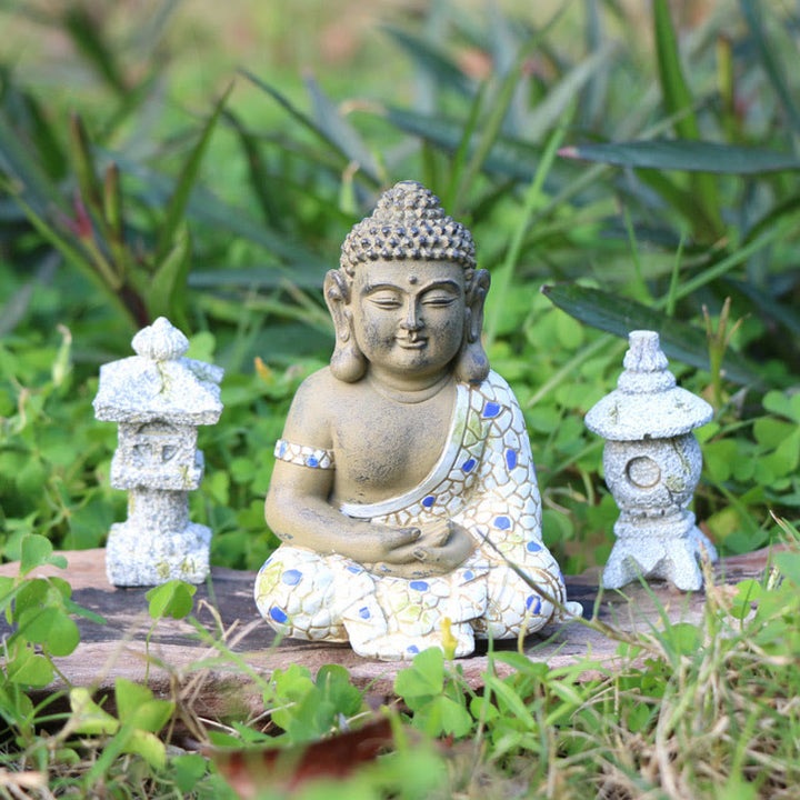 Medytujący Zen Budda Spokój Żywica Statuetka Dekoracja Domu