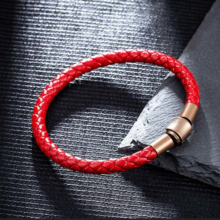 Bransoletka ze sznurka ze skóry Buddha Stones Vintage Luck Braid