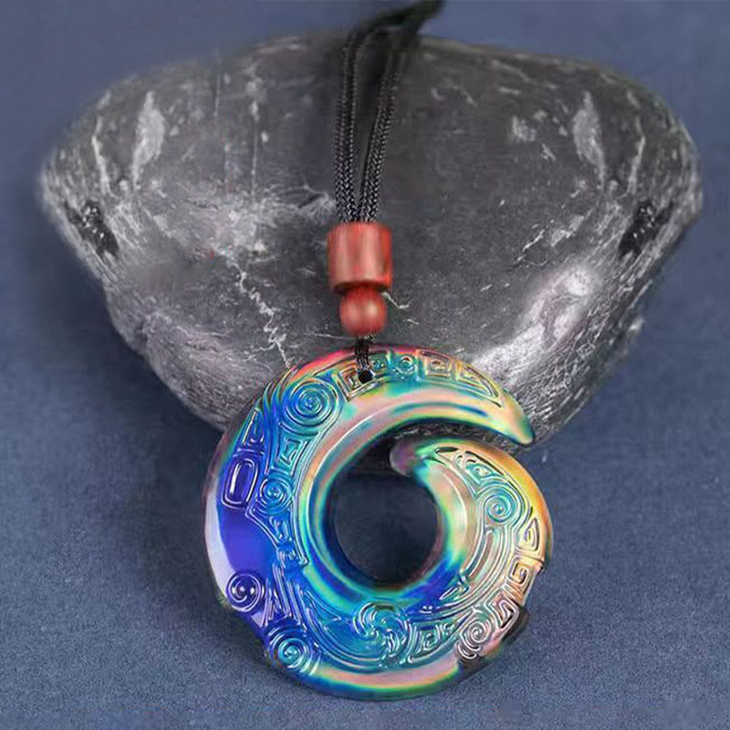 Zmieniający kolor szczęścia poprawia wzór naszyjnika Liuli Crystal Pendant - Wisiorek zmieniający kolor + lina sandałowa - image 8