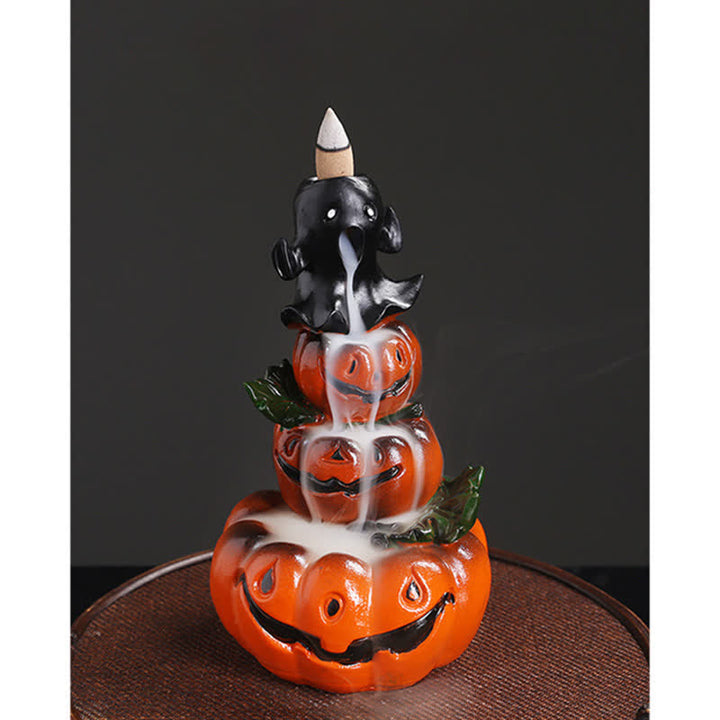 Dynie na Halloween Duch Żywica Cofanie Dymu Fontanna Kadzidło Palnik Dekoracja
