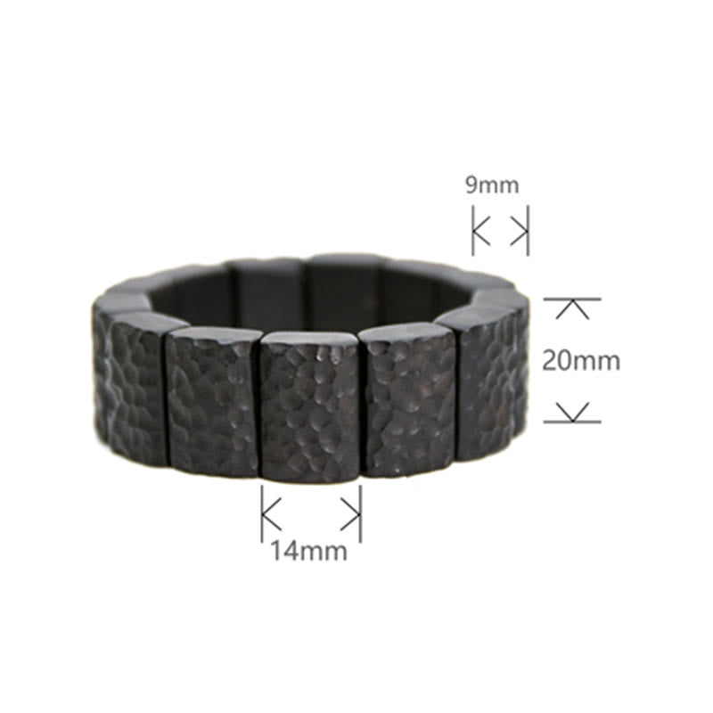Bransoletka Buddha Stones Vintage Ebony Wood Texture Peace Couple