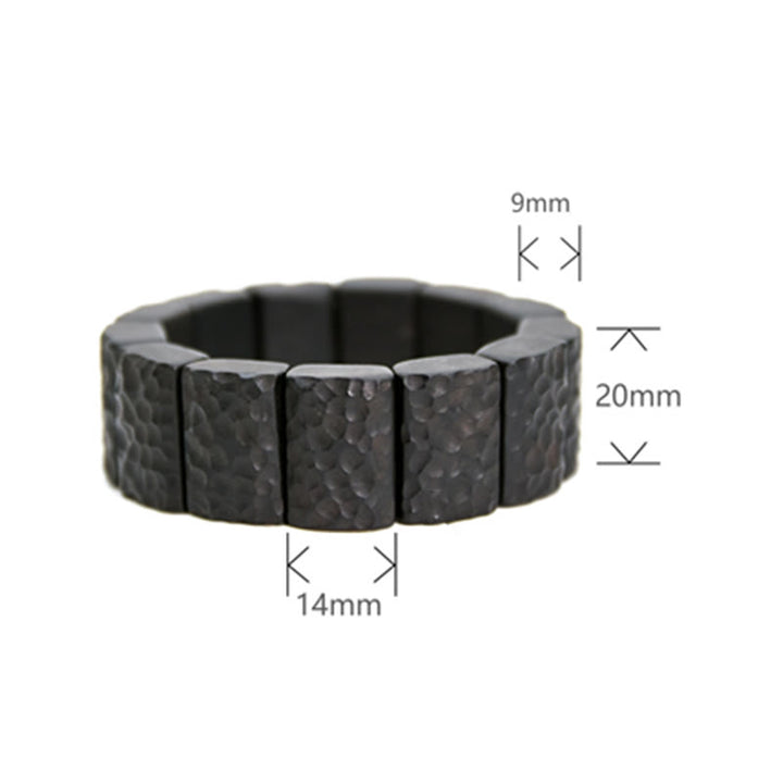 Bransoletka Buddha Stones Vintage Ebony Wood Texture Peace Couple