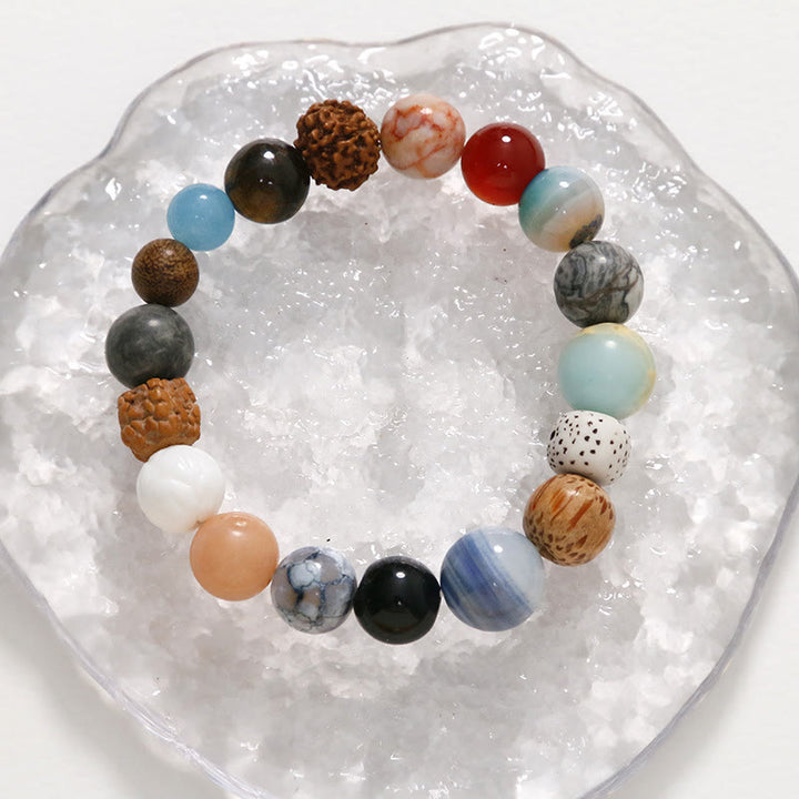 Buddha Stones Naturalne Nasiona Bodhi Kryształ Kamień Agat Trzyma Z Daleka Bransoletka Od Złych Duchów