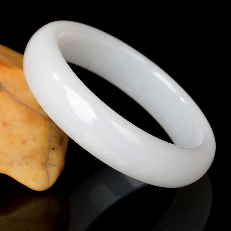 Buddha Stones Naturalny Złoty Jedwabny Jadeit Bransoletka Bogactwo Szczęście Bangle
