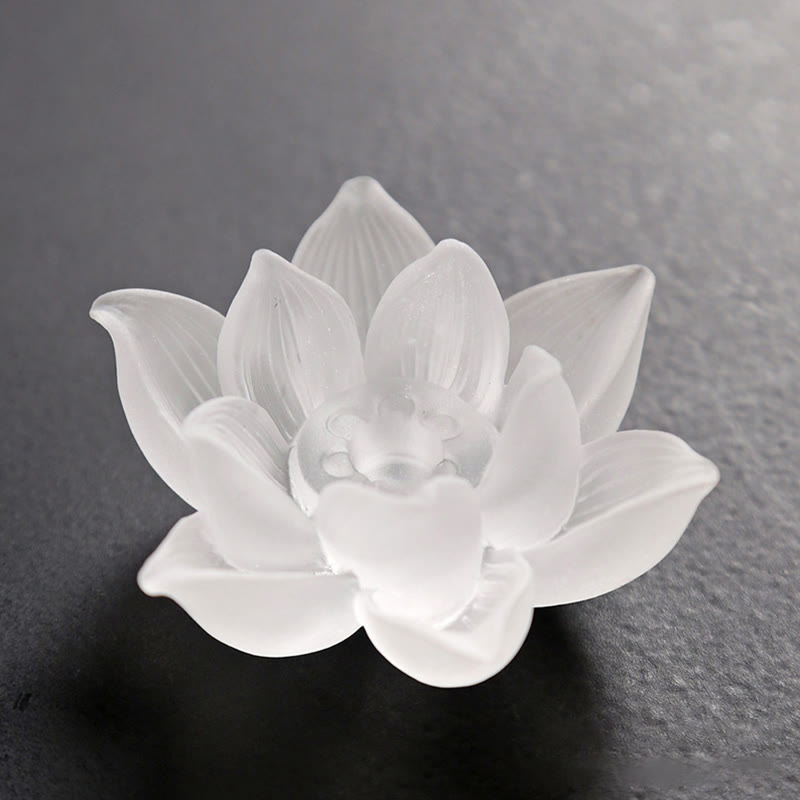 Buddha Stones Mini Lotus Liuli Kryształ Uzdrawiająca Medytacja Kadzidełko Palnik