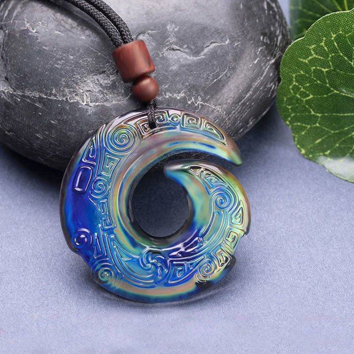 Zmieniający kolor szczęścia poprawia wzór naszyjnika Liuli Crystal Pendant