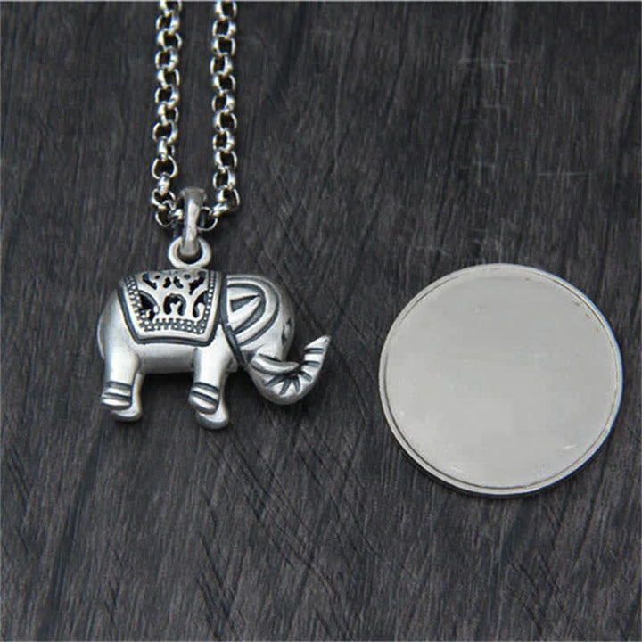 Naszyjnik Buddha Stones 990 Srebro Sterling Siła Słonia Wisiorek