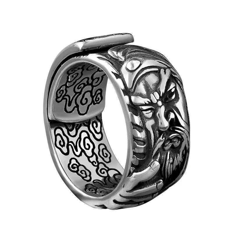 Pierścień bogactwa amulet Guan Gong Uspicious Clouds