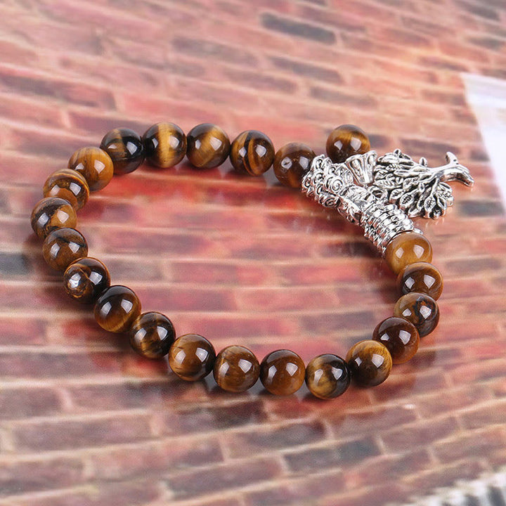 Buddha Stones Naturalne Kamień Szlachetny Drzewo Życia Szczęśliwy Talizman Bransoletka Elastyczna