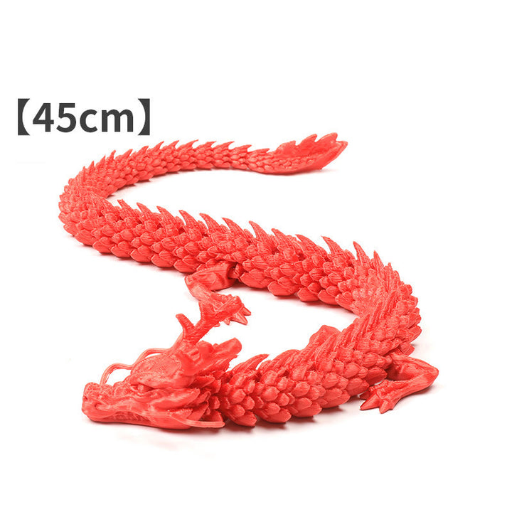 Buddha Stones Feng Shui Smok Świecący 3D Drukowany Smok Szczęście Sukces Dekoracja Domu - Czerwony Smok 45cm - image 10