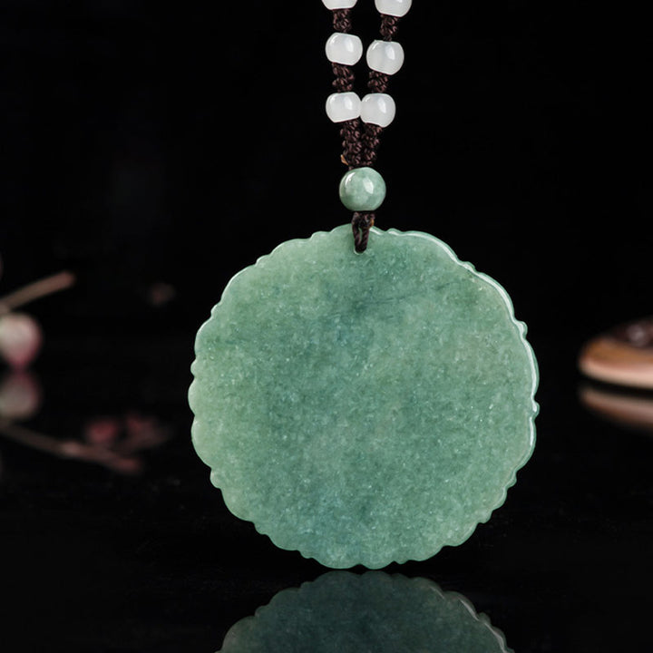 Buddha Stones Chiński Zodiak Smok Jade Naszyjnik Fortuna Wisiorek Sznurek - image 7