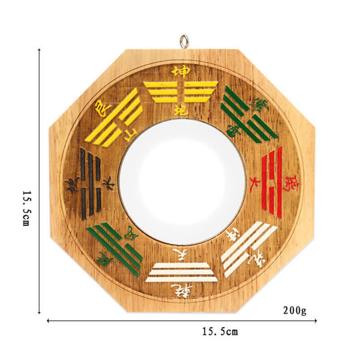 Feng Shui Bagua Mapa Peach Wood Równowaga Energii Lustro - image 8