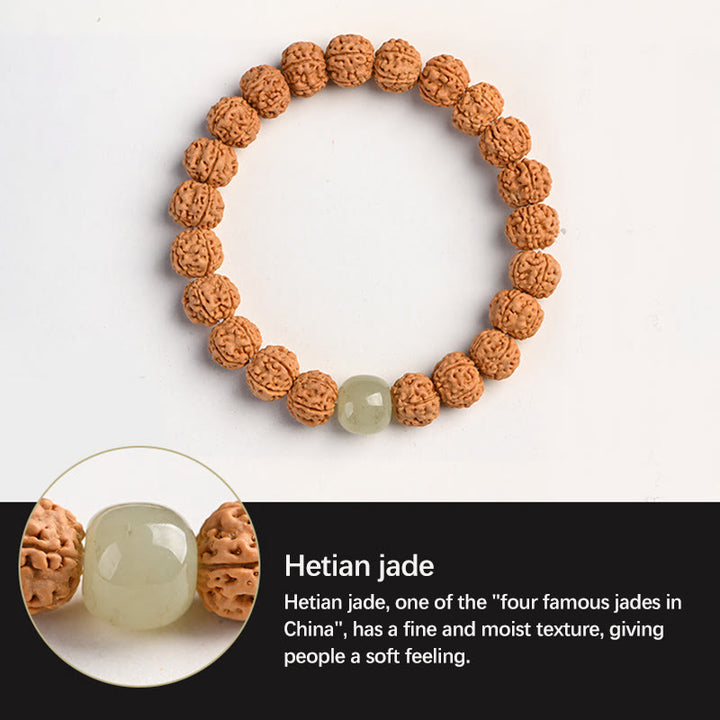 Buddha Stones Tybet Rudraksha Bodhi Seed Bransoletka Bogactwa Pomyślności