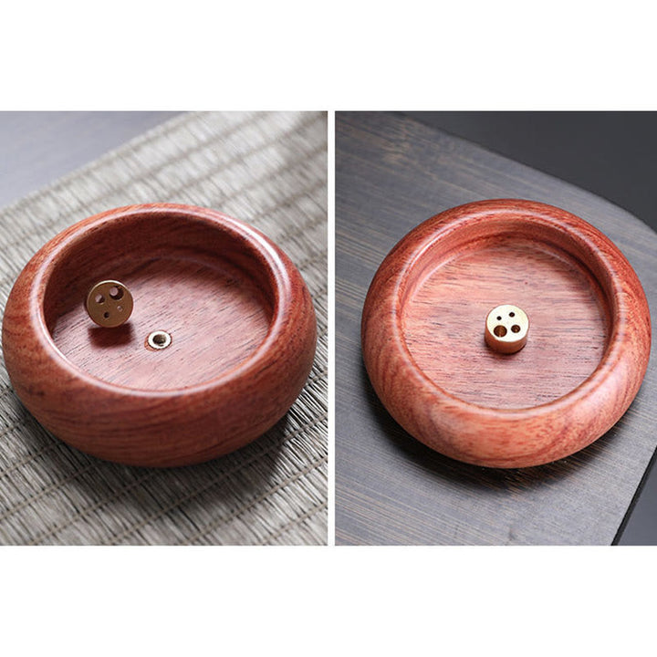Buddha Stones Mini Drewno Hebanowe Palisander Medytacja Uzdrawiająca Kadzielnica Dekoracja