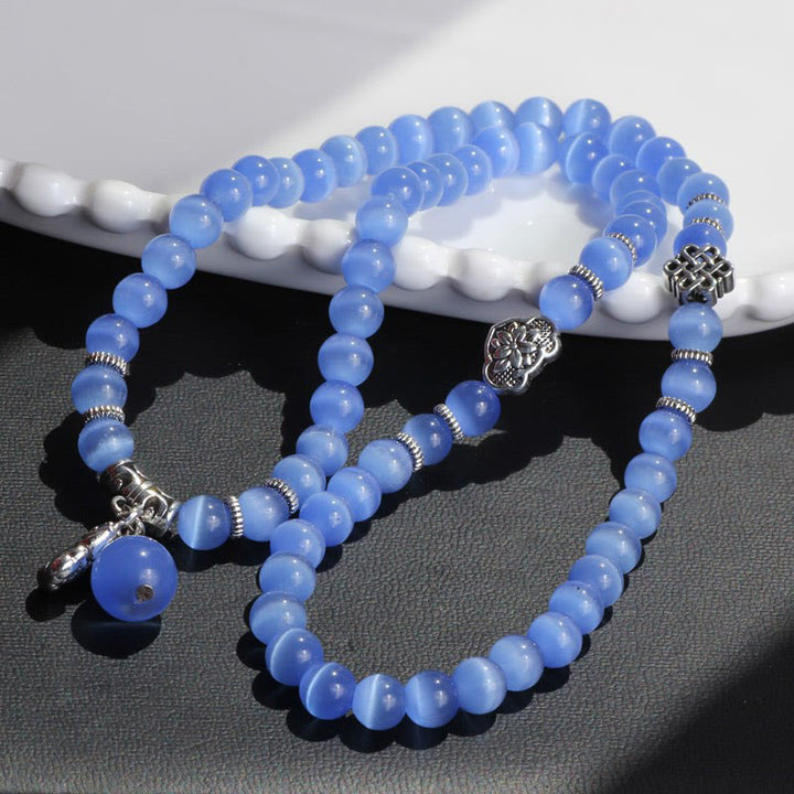 Bransoletka z potrójnym owinięciem w kocie oko PiXiu z Buddha Stones
