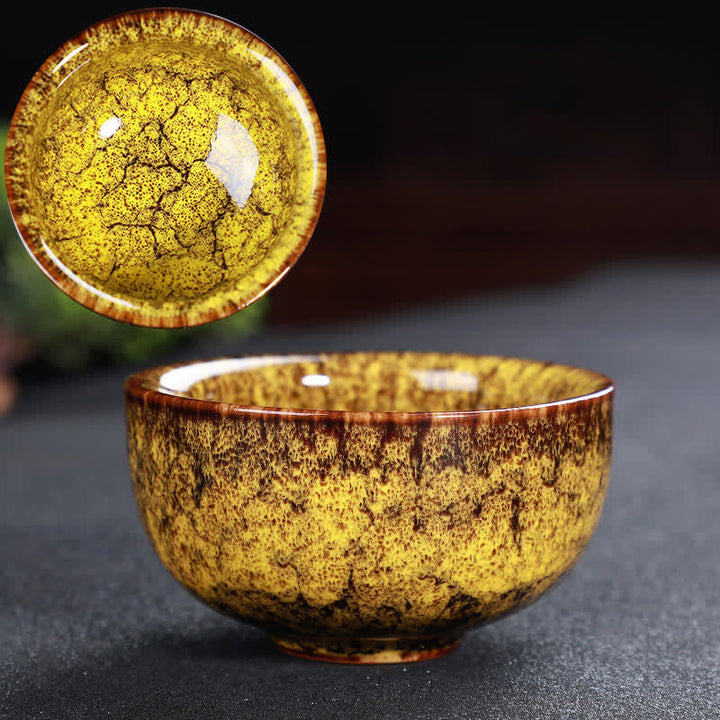 Buddha Stones Kolorowe Ceramiczne Filiżanki Do Herbaty Domowe Biuro Filiżanki Do Herbaty - Złoto - image 81