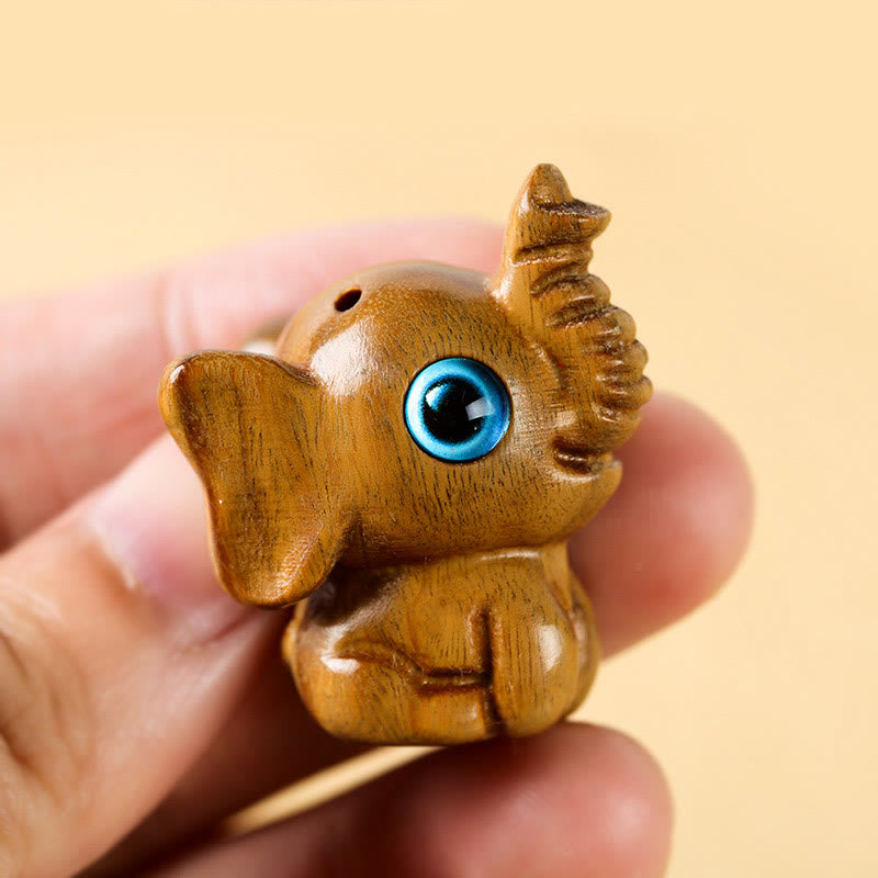 Buddha Stones sandałowe Małe liście Czerwone drzewo sandałowe Zielone drzewo sandałowe Szczęśliwy mini słoń rzeźbiony ochrona dekoracja