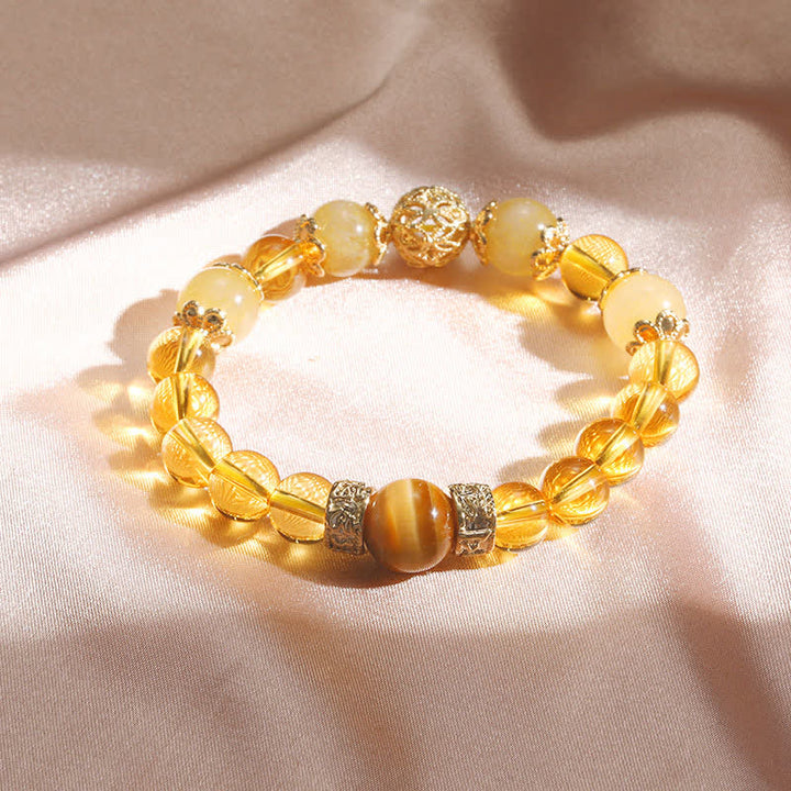 Bransoletka z koralików Buddha Stones Citrine Generosity Prosperity