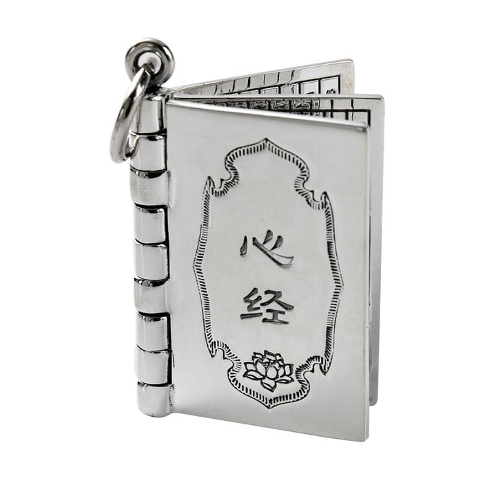 Buddha Stones 990 Srebro Sterling Sutra Serca Wielkie Współczucie Shurangama Mantra Lotus Vajra Naszyjnik Wisiorek Pokoju - image 8