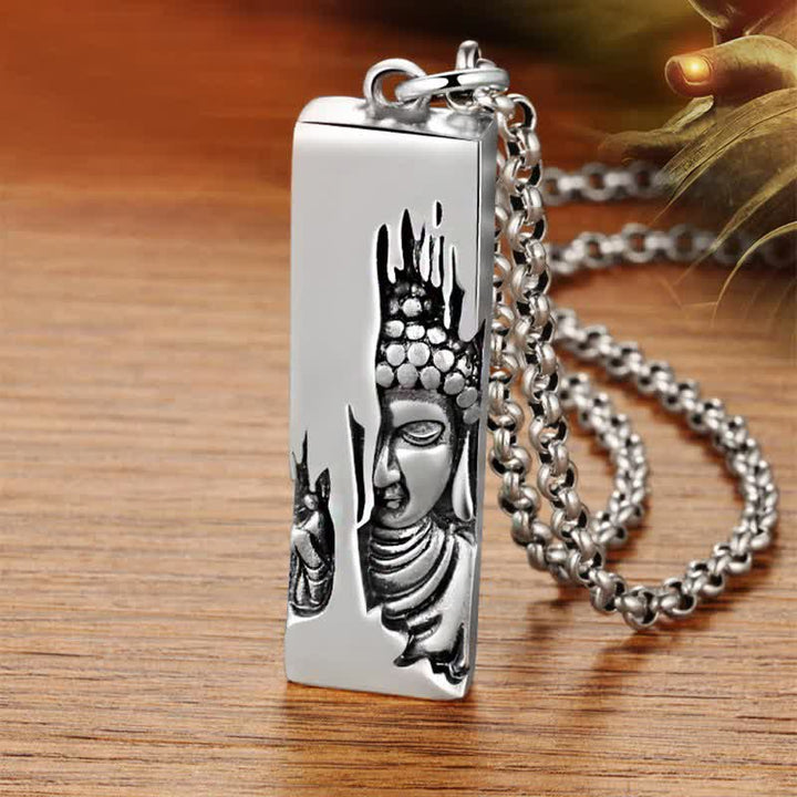 Naszyjnik z wisiorkiem w stylu vintage, Buddha Stones Tathagata Budda, amulet ochronny, szczęście - image 4