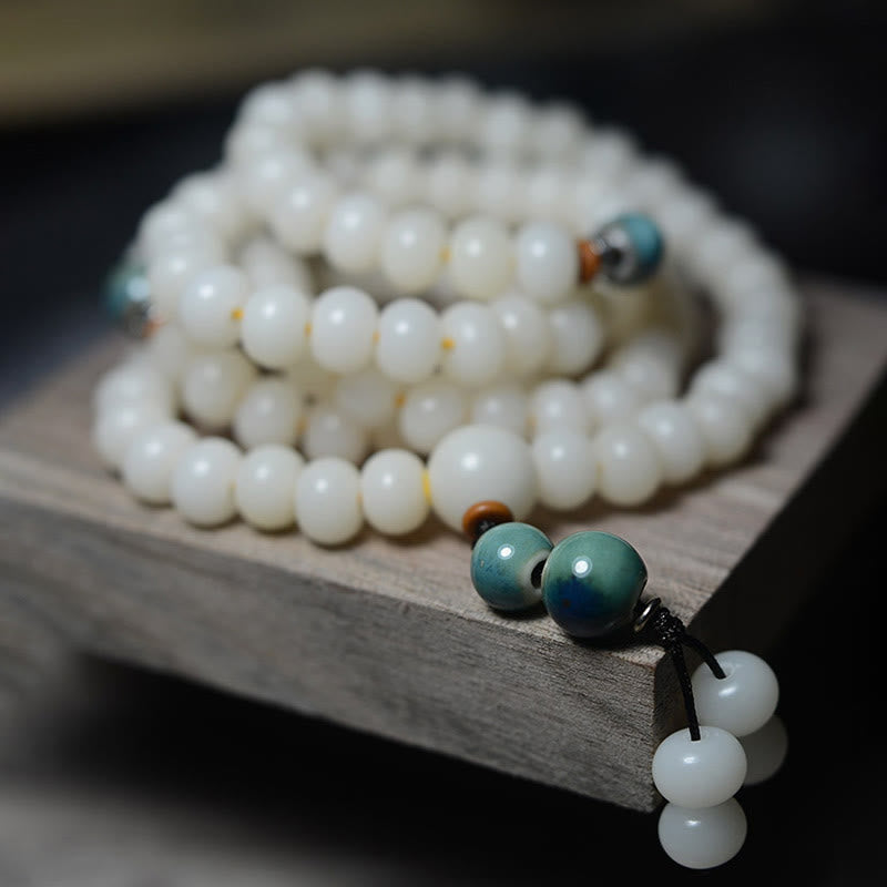 Buddha Stones 108 Koraliki Mala Nasiona Bodhi Trzymają Z dala Złe Duchy Spokojna Bransoletka