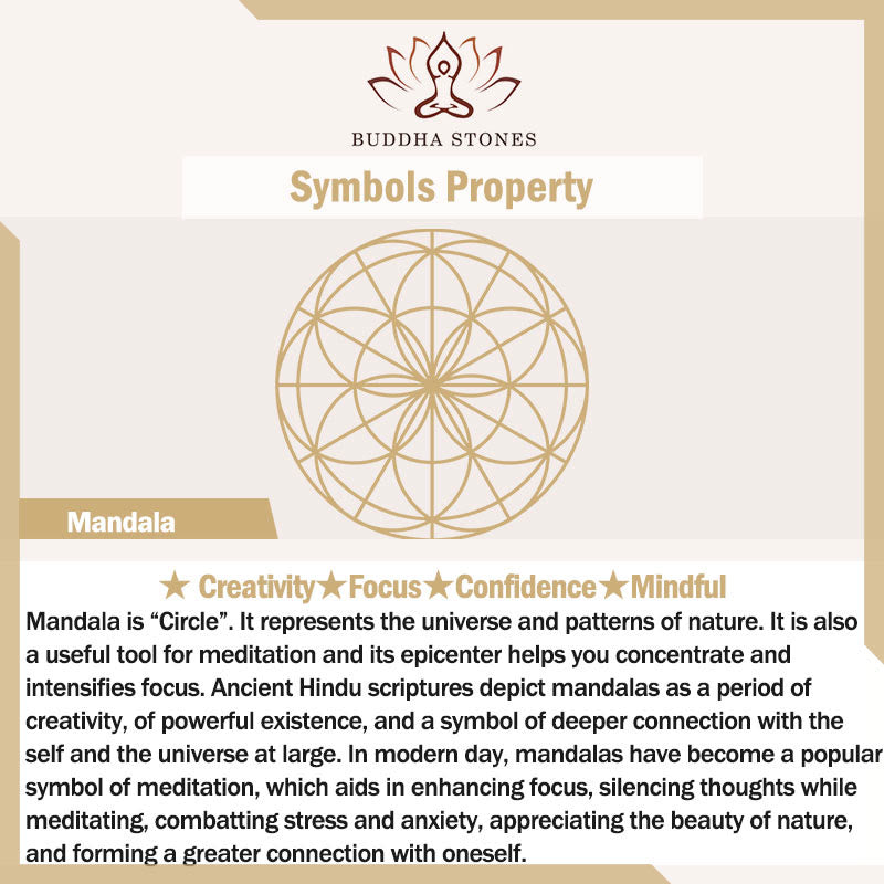 Buddha Stones Mandala Wzór Koraliki Kreatywność Naszyjnik Wisiorek