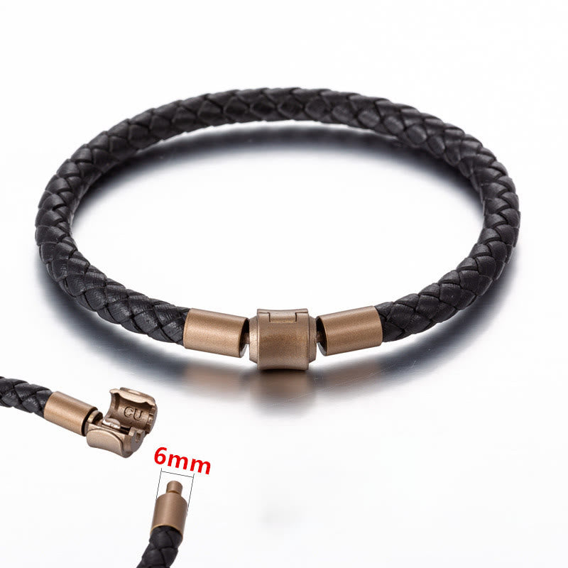Bransoletka ze sznurka ze skóry Buddha Stones Vintage Luck Braid