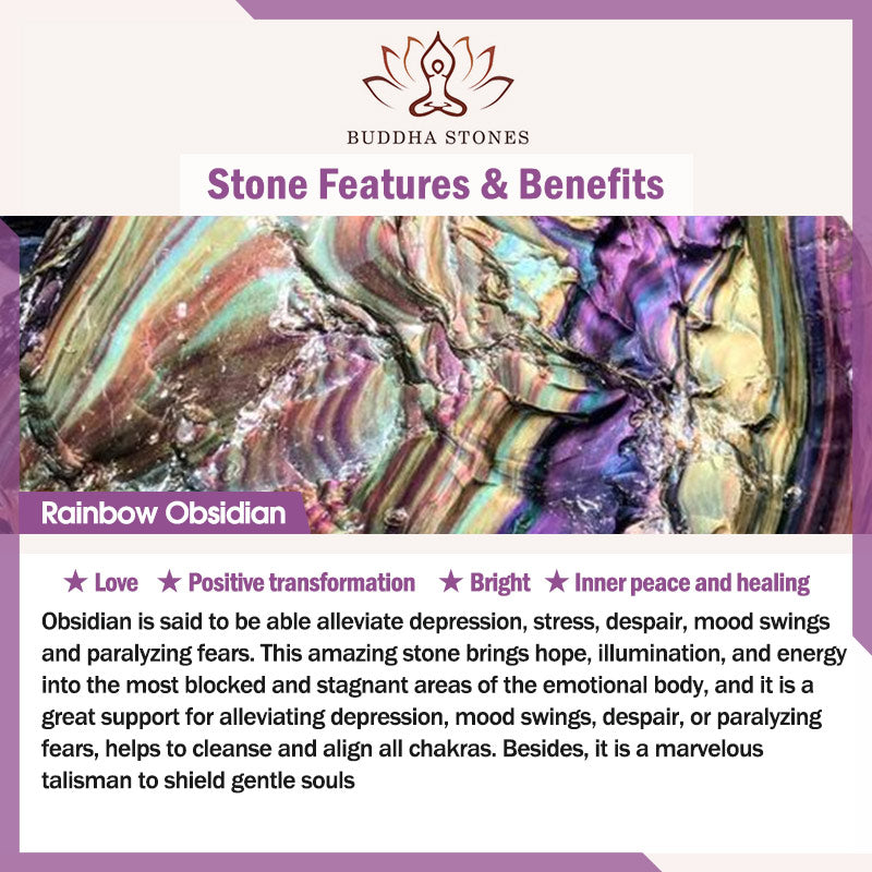 Buddha Stones Bransoletka FengShui PiXiu z obsydianu bogactwa