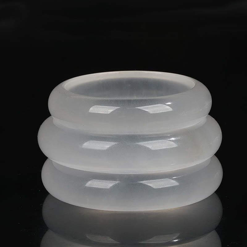 Buddha Stones Naturalny Przezroczysty Złoty Jedwabny Jadeit Bransoletka Bogactwo Szczęście Bangle
