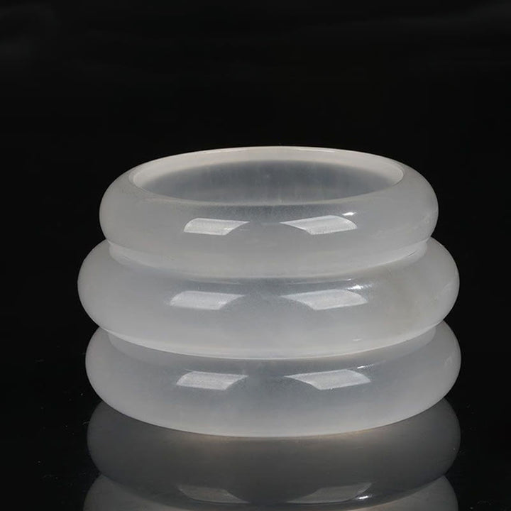 Buddha Stones Naturalny Przezroczysty Złoty Jedwabny Jadeit Bransoletka Bogactwo Szczęście Bangle