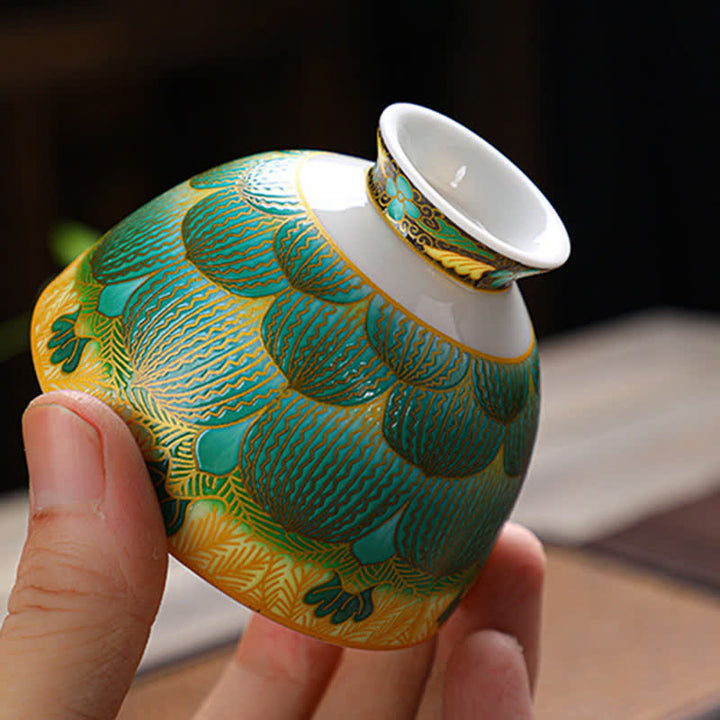 Buddha Stones Lotos Ceramiczny Filiżanka Do Herbaty Kwiat Filiżanki Do Herbaty 100 ml