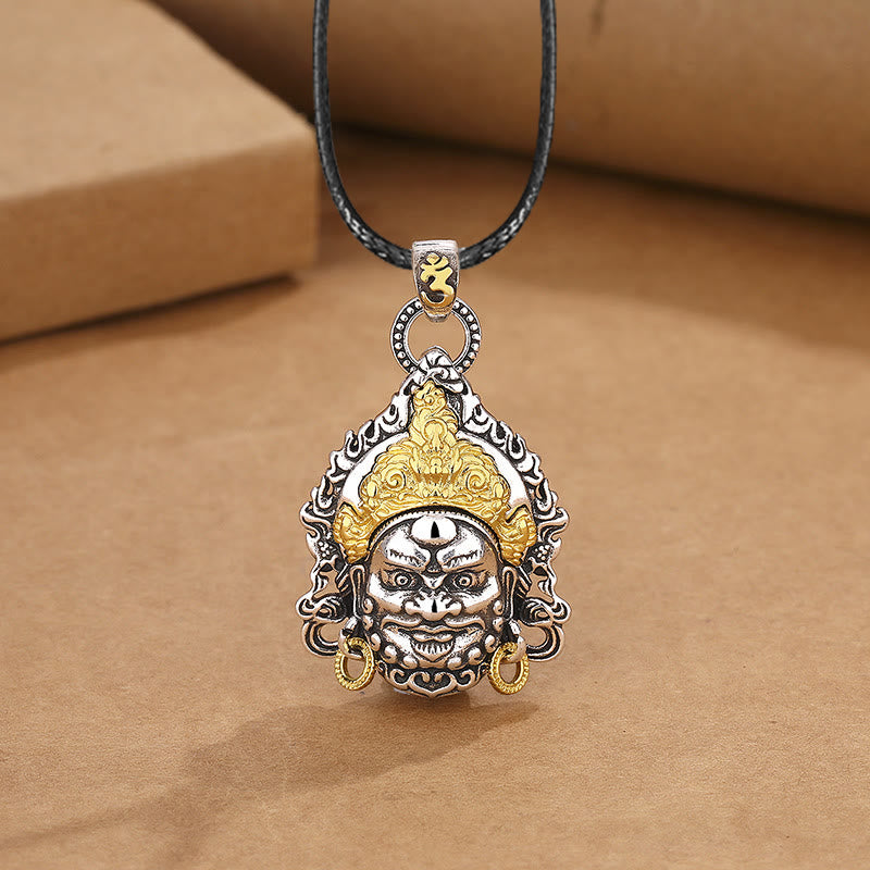Buddha Stones Żółty Bóg Bogactwa Amulet Miedziany Naszyjnik Szczęścia Wisiorek