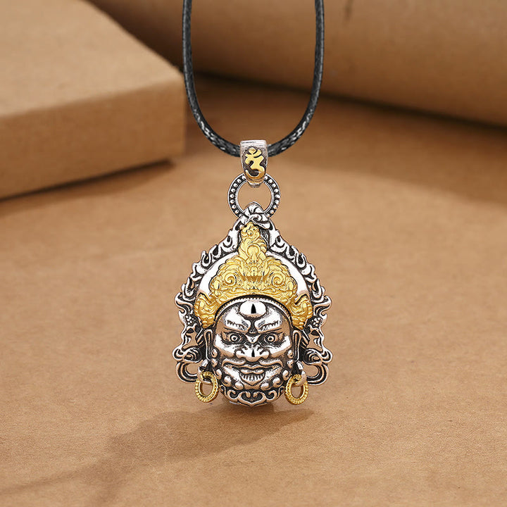 Buddha Stones Żółty Bóg Bogactwa Amulet Miedziany Naszyjnik Szczęścia Wisiorek