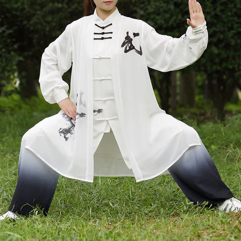 Buddha Stones 3 szt. Yin Yang Drzewo Tai Chi Duchowe Zen Praktyka Medytacja Modlitwa Jednolity Zestaw Ubrań Unisex