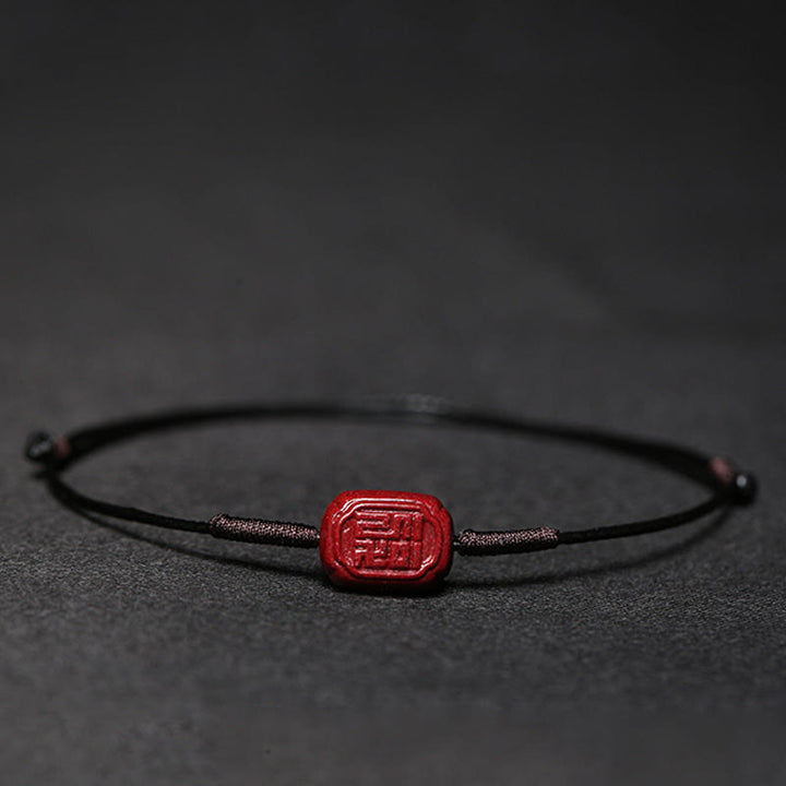Bransoletka z Buddha Stones , kwiat śliwy, czterolistna koniczyna, lotos PiXiu, ryba Koi, cynober, błogosławieństwo