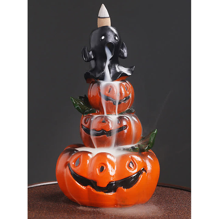 Dynie na Halloween Duch Żywica Cofanie Dymu Fontanna Kadzidło Palnik Dekoracja