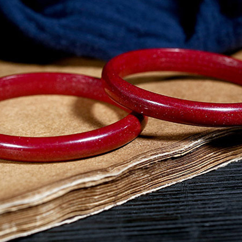 Buddha Stones Cynobrowy Sutra Serca Grawerowanie Błogosławieństwo Bransoletka Bangle