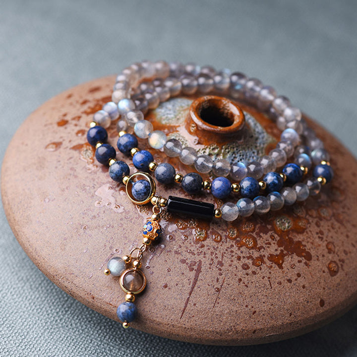 Bransoletka Moonstone Lazurite Calm Healing Positive