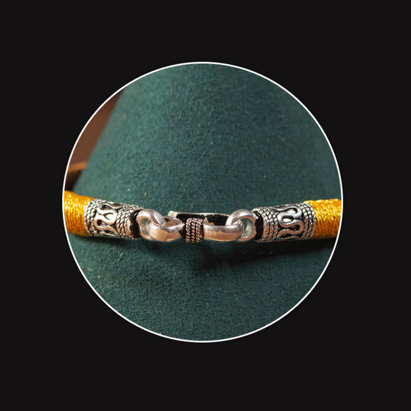 Buddha Stones Ręcznie Robione Tybetańskie Amulet King Kong Knot Ochrona Szczęścia Bransoletka Pleciona