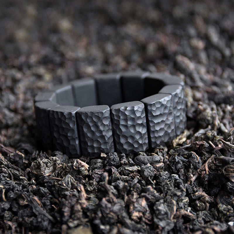 Bransoletka Buddha Stones Vintage Ebony Wood Texture Peace Couple