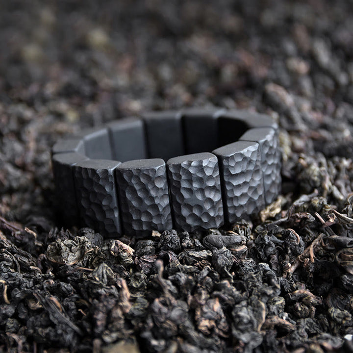 Bransoletka Buddha Stones Vintage Ebony Wood Texture Peace Couple