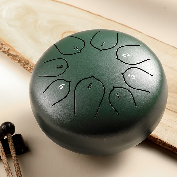 Buddha Stones językowy ze stali Dźwięk uzdrawiający Medytacja Wzór lotosu Zestaw perkusyjny 8 nut 6-calowy instrument perkusyjny